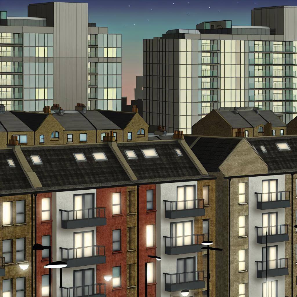 Beautiful view of Industrial Luxury Apartment Building With Advanced Water Treatment