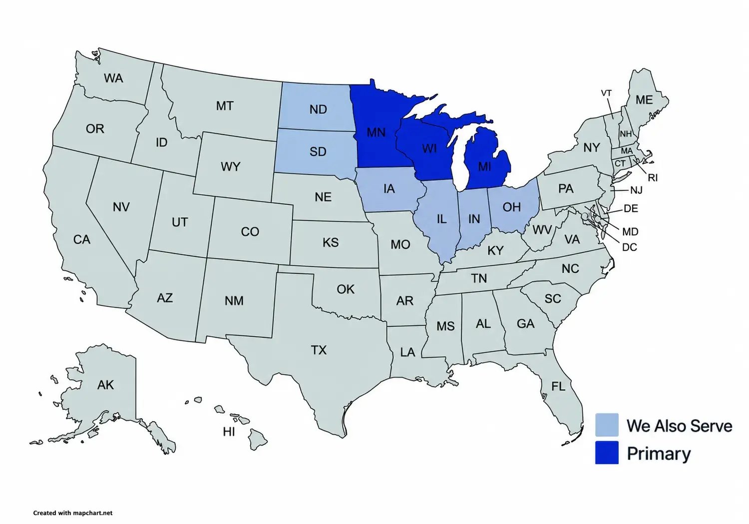 Crane Engineering Service Map