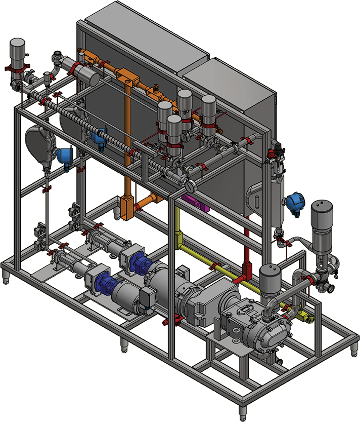 PureWipe Inline Blending Skid System for Wet Wipe Production