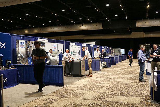 Tech Expo Booths and People