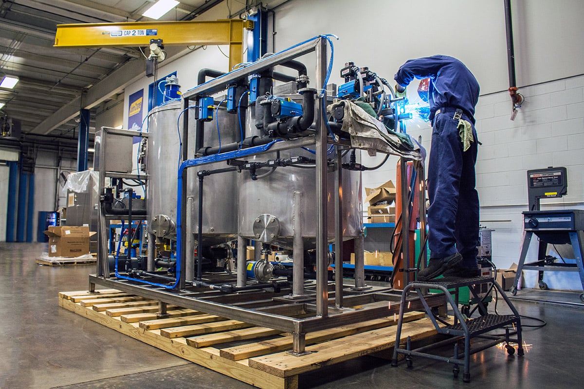 Skid system being serviced in Wisconsin